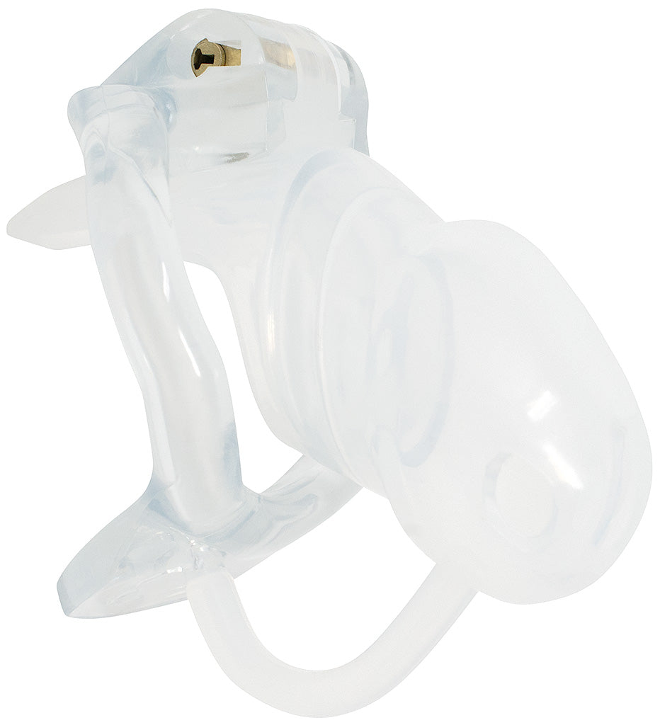 Small clear Holy Trainer V2 ultra male chastity device