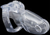 Maxi size clear House Trainer V5 chastity device.