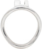 50mm stainless steel curved chastity device back ring.