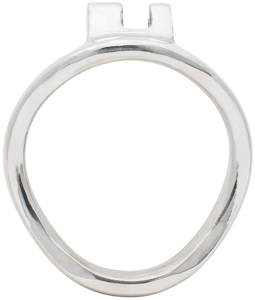 50mm stainless steel curved chastity device back ring.