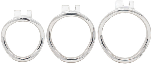 Range of stainless steel curved chastity device back rings