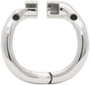 40mm stainless steel hinged chastity device back ring.