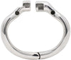 50mm stainless steel hinged chastity device back ring.