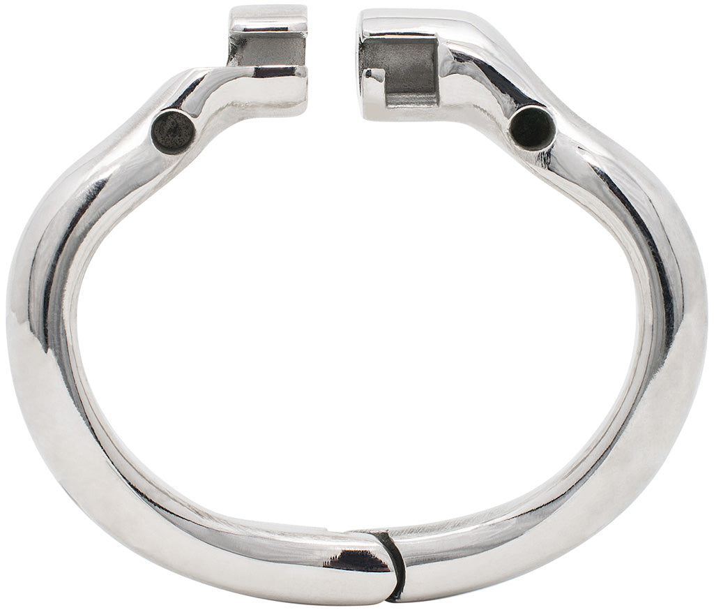 50mm stainless steel hinged chastity device back ring.