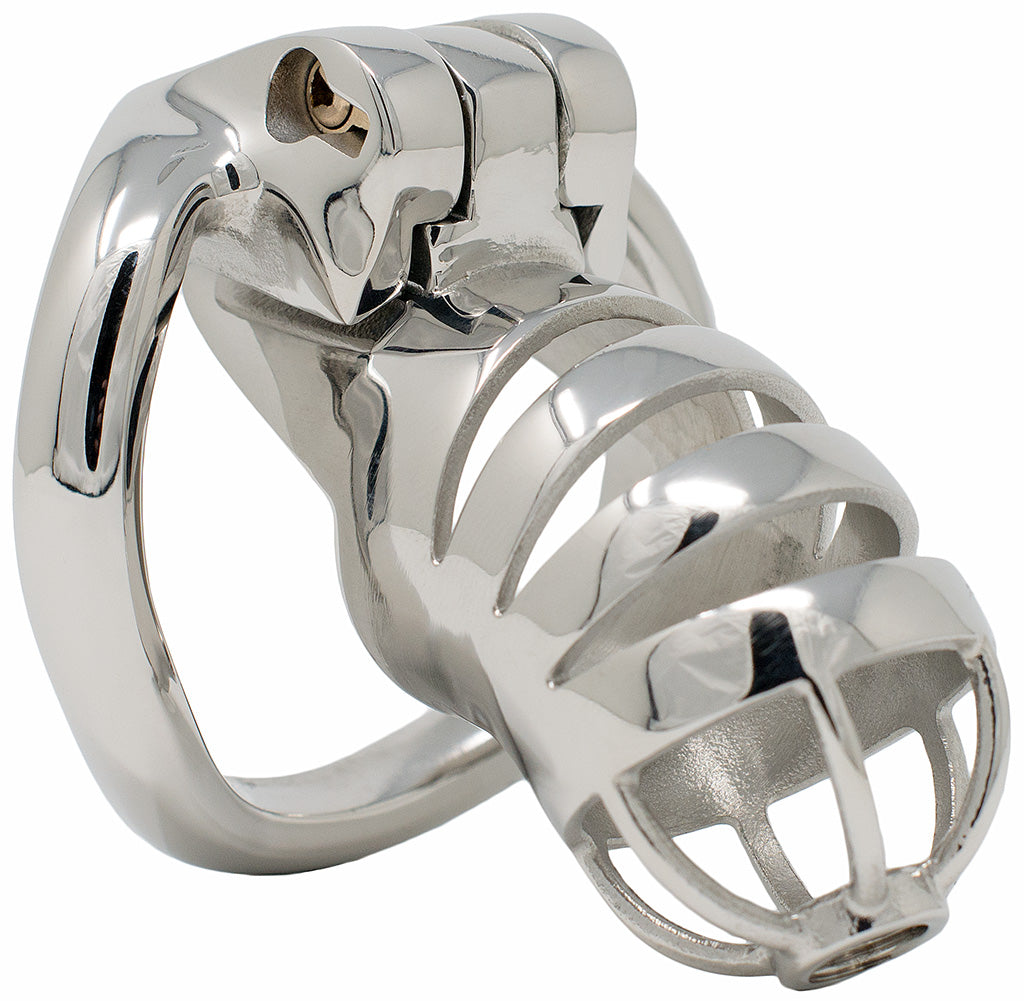 Small steel S117 male chastity device