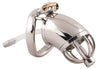 Steel S89 male chastity device with urethral tube