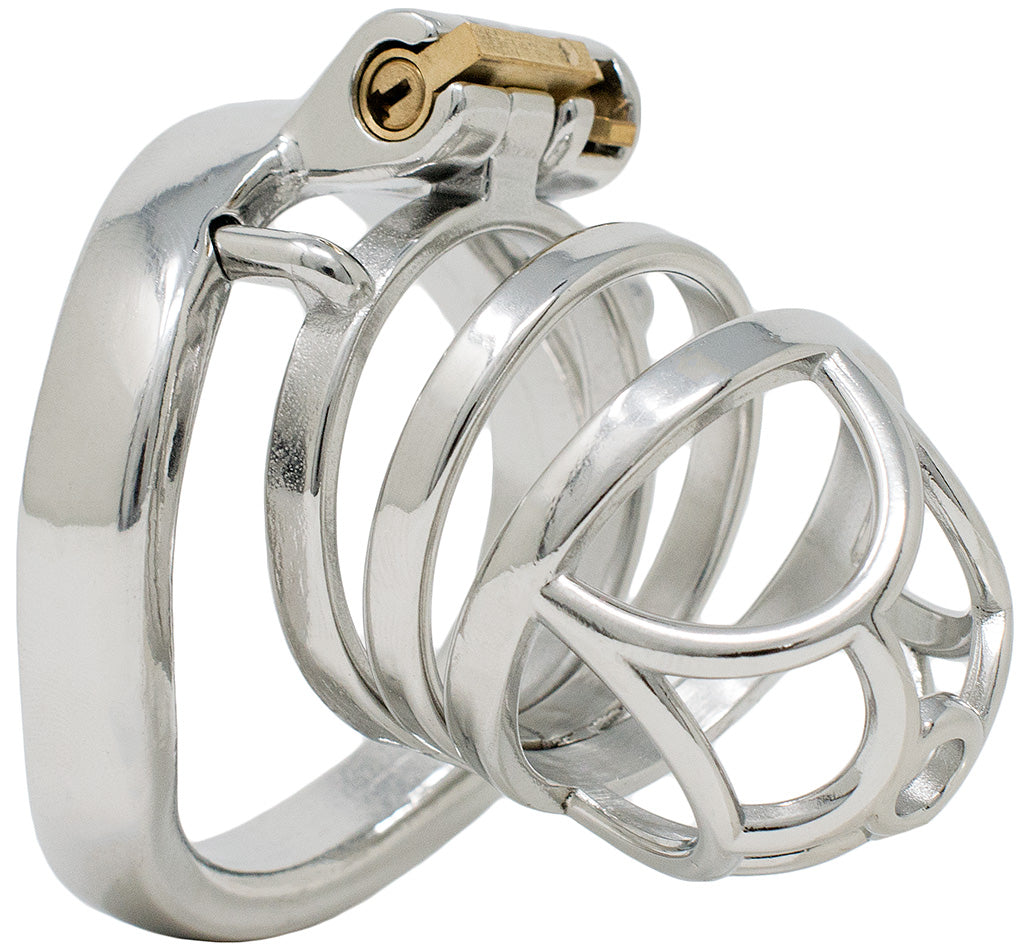 JTS S201 large chastity device with a curved ring
