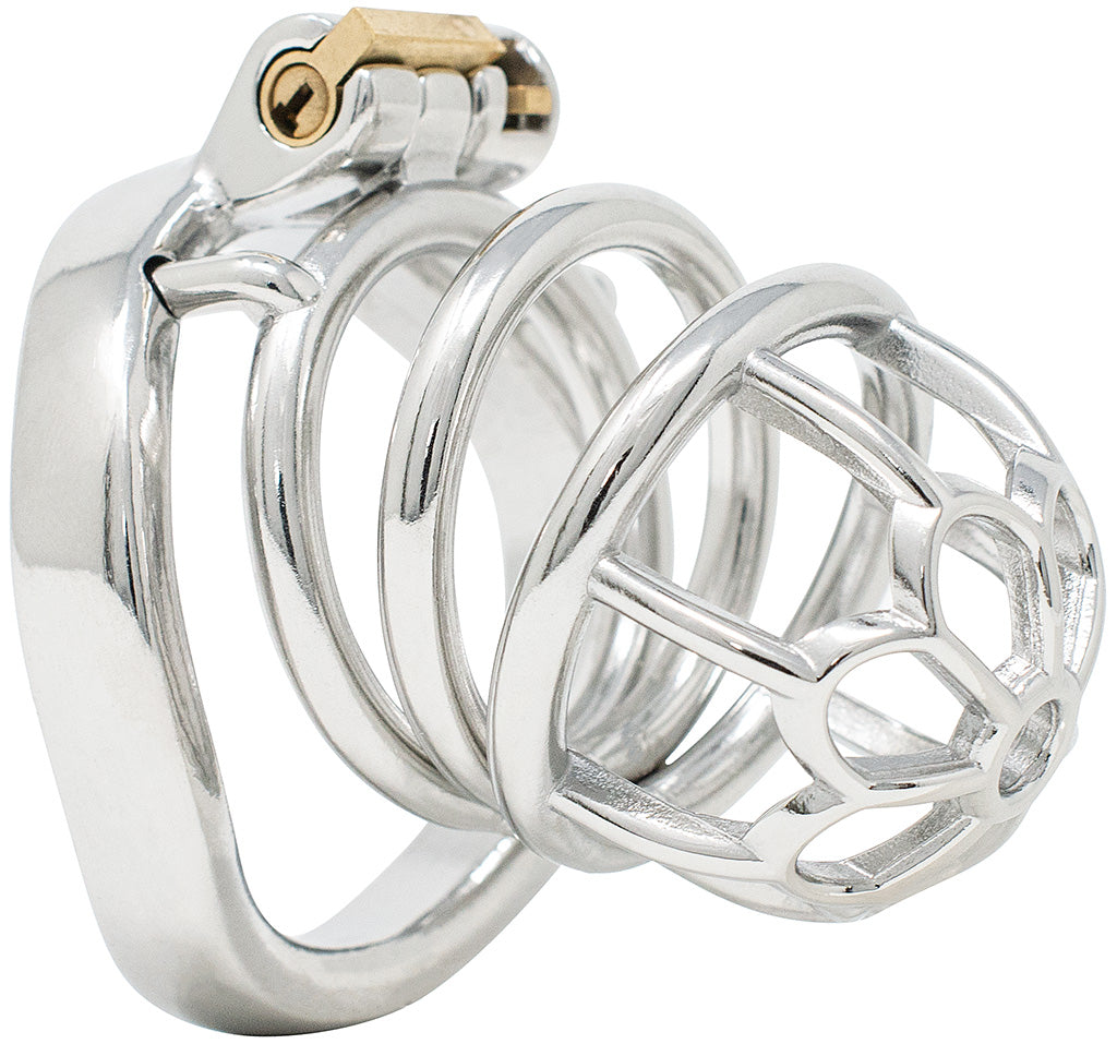 JTS S205 large chastity device with a curved ring