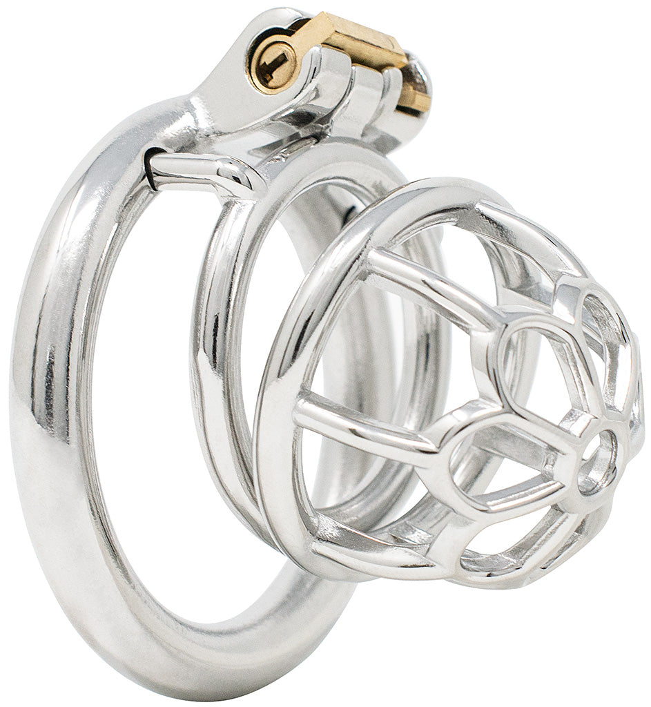 JTS S205 medium chastity device with a circular ring