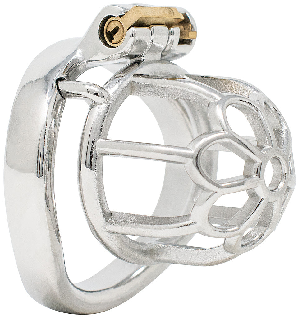 JTS S205 small chastity device with a curved ring