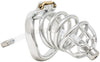 JTS S206 XL chastity device with a urethral tube and curved ring