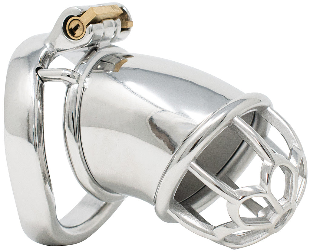 JTS S207 large chastity device with a curved ring