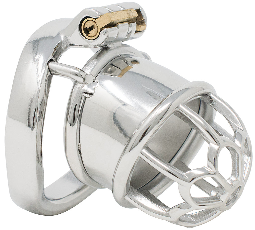 JTS S207 standard chastity device with a curved ring