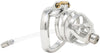 JTS S210 large chastity device with a urethral tube and curved ring