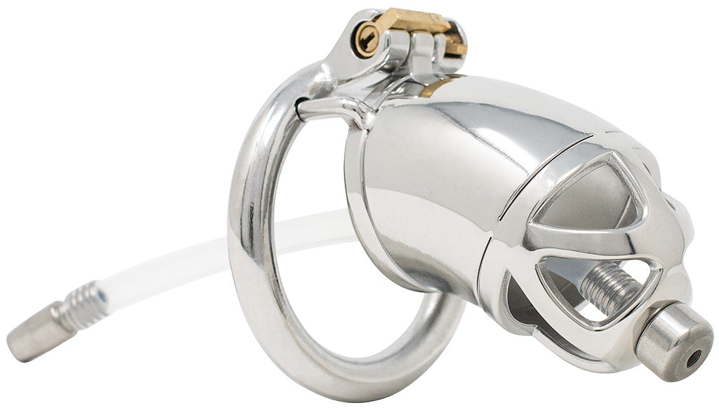 JTS S212 large chastity device with a urethral tube and circular ring