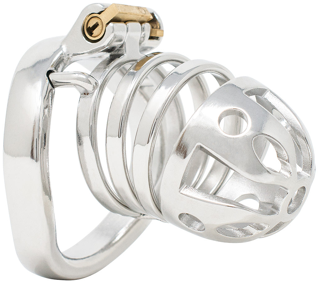 JTS S213 XL chastity device with a curved ring