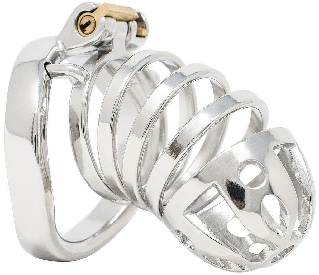 JTS S213 XXL chastity device with a curved ring