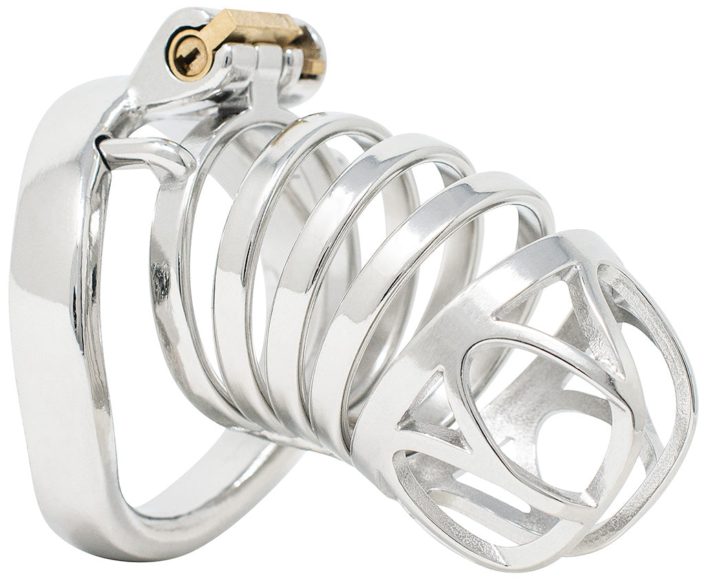 JTS S215 XXL chastity device with a curved ring