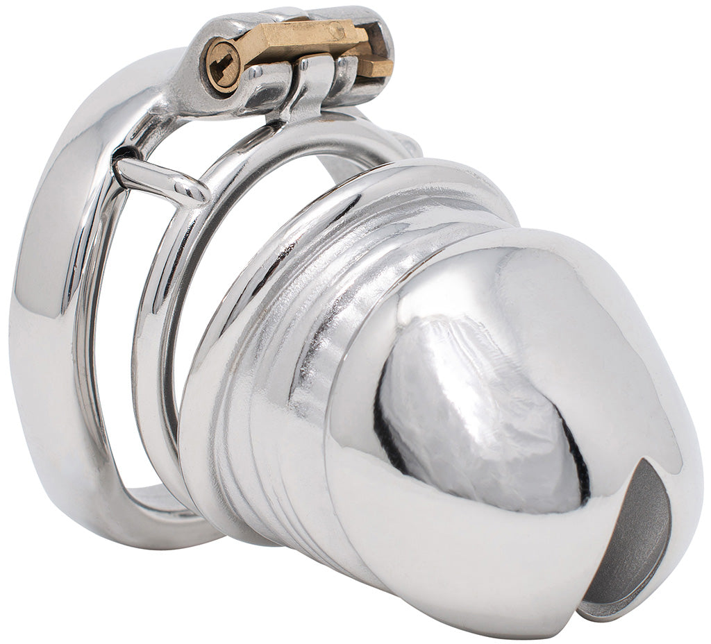 JTS S216 medium chastity device with a curved ring