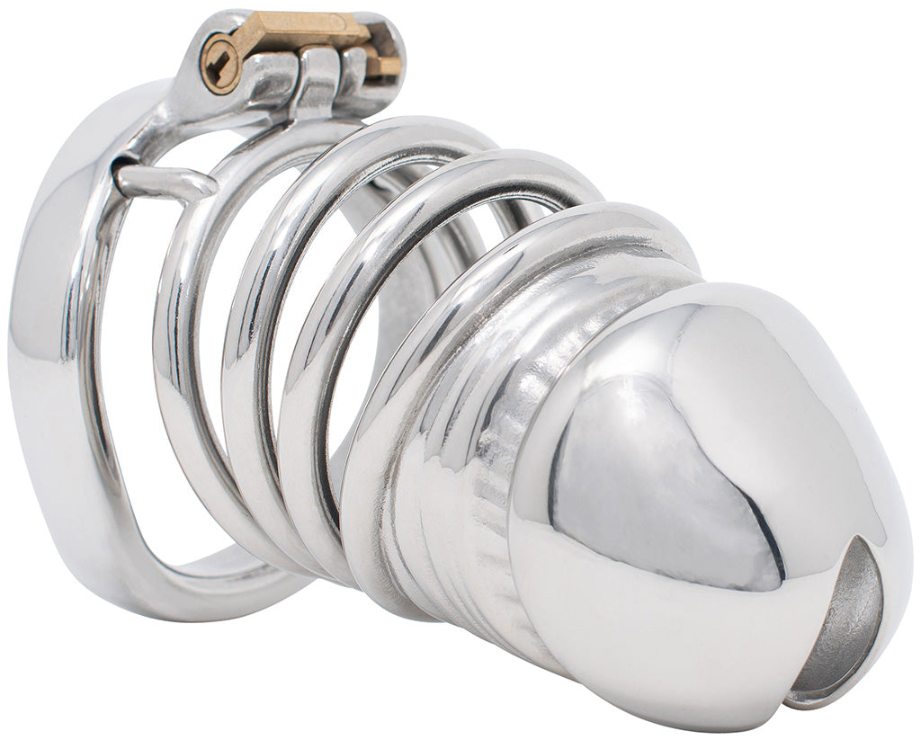 JTS S216 XL chastity device with a curved ring