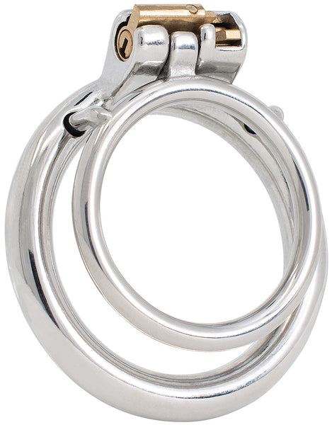JTS S230 stainless steel circular cock ring with a circular back ring.