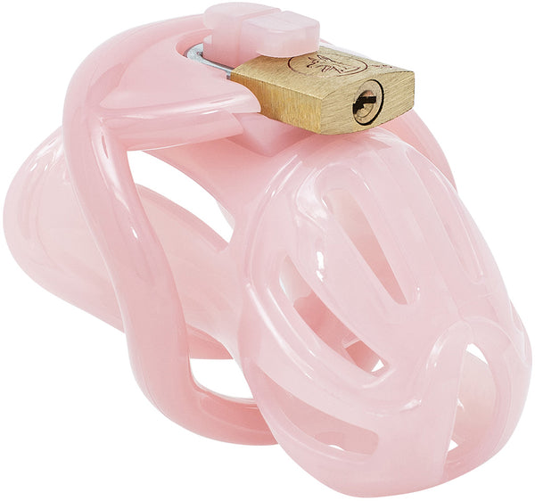 Pink small HoD370S male chastity cage.