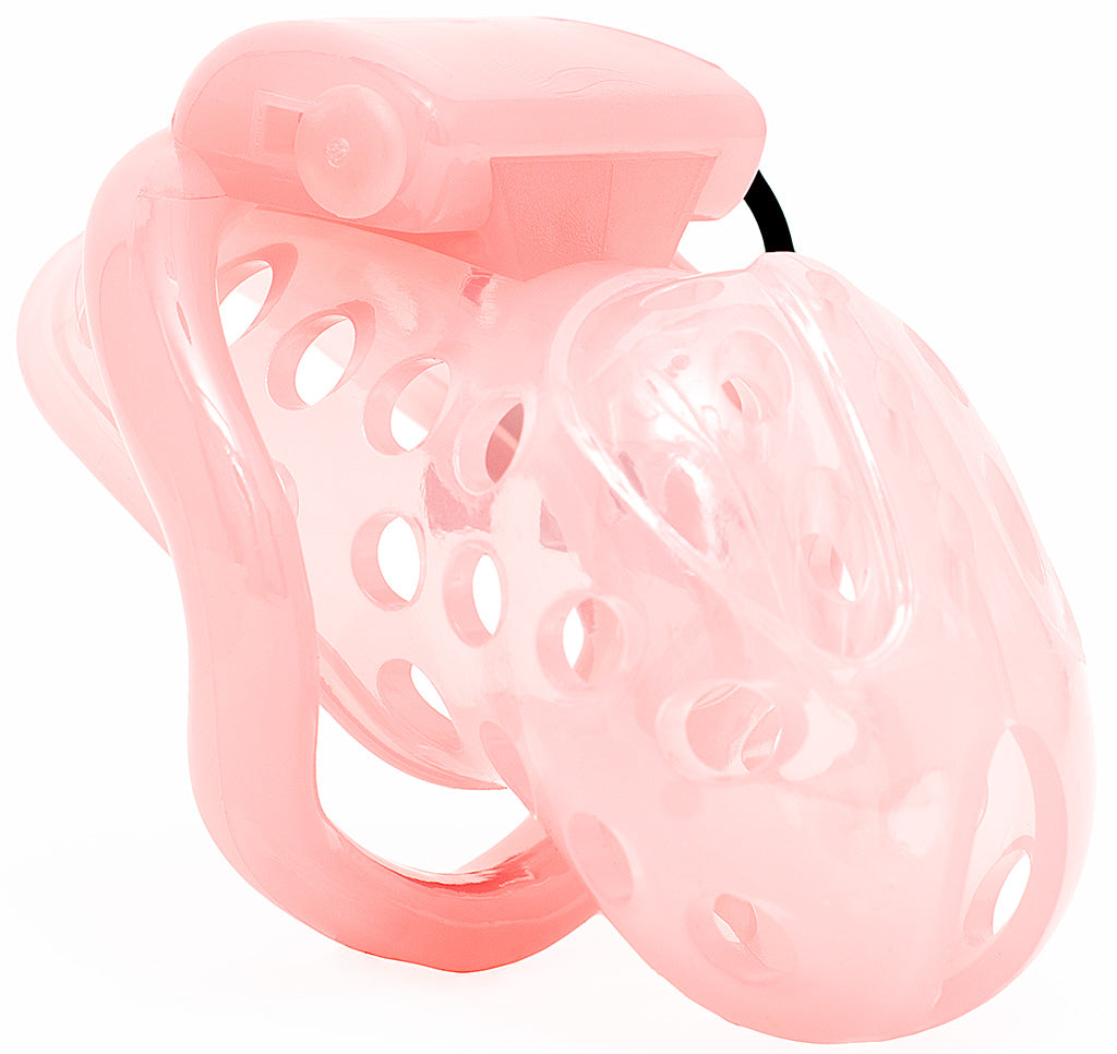Small pink HoD398 male chastity device