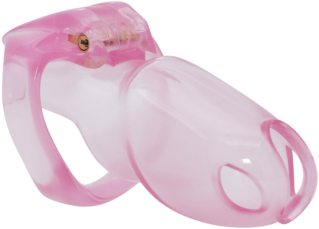 Maxi pink transparent House Trainer V4 chastity device.