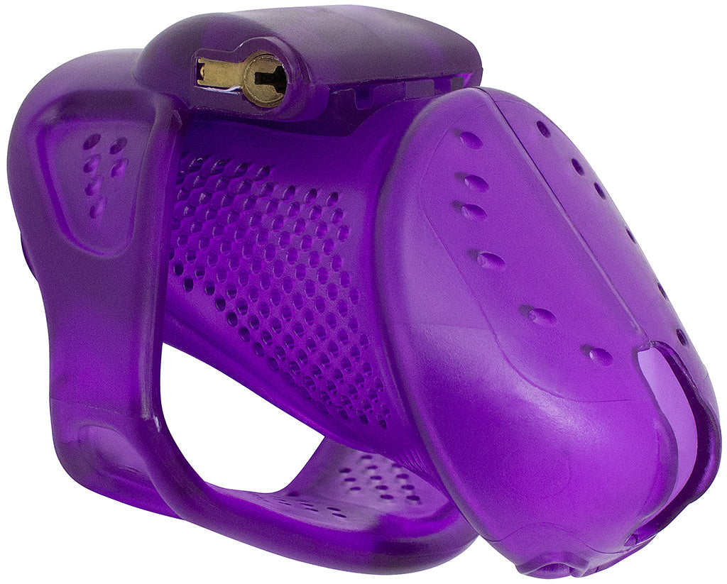 Small size purple HoD373 male chastity device