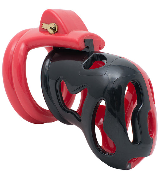 Red and black HoD226 chastity cage