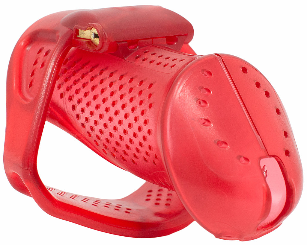 Standard size red HoD373 male chastity device