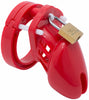 Red small HoD600 male chastity device