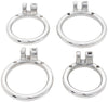 Range of stainless steel S200 circular chastity device back rings.