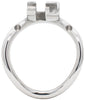 45mm stainless steel S200 curved chastity device back ring.