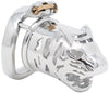 The Cub chastity cage in standard size with a curved ring
