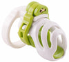 Small white and green PC1 male chastity device